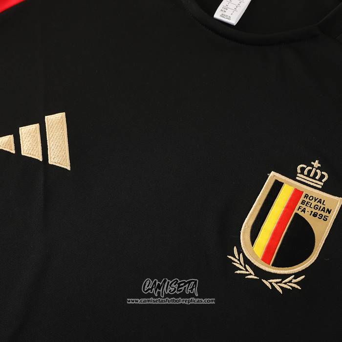 Chandal del Belgica 2024-2025 Manga Corta Negro - Pantalon Corto